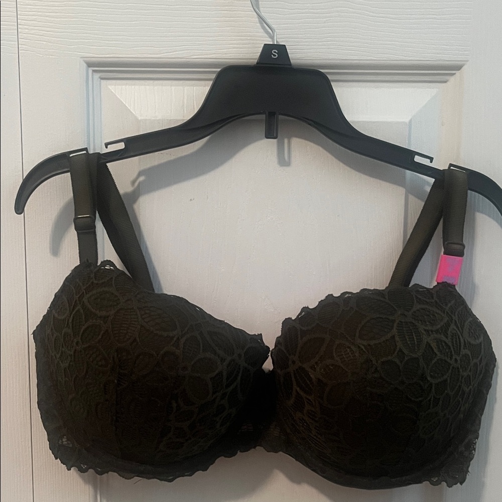 PINK Victoria's Secret army green Lace Bra - Picture 1 of 4